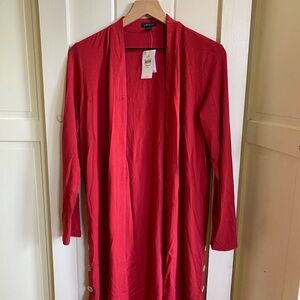 J. Jill NWT long red cardigan